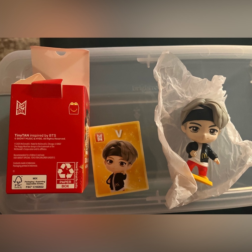 BTS V Tiny Tan McDonalds Happy Meal Toy